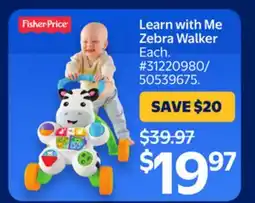 Walmart Learn With Me Zebra Walker offer