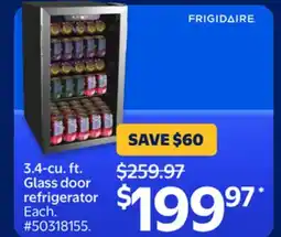 Walmart 3.4-cu. ft. Glass door refrigerator offer