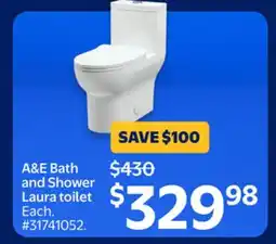 Walmart A&E Bath and Shower Laura toilet offer