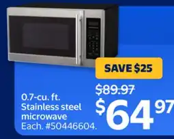 Walmart CHEFMAN 0.7-cu. ft. Stainless steel microwave offer
