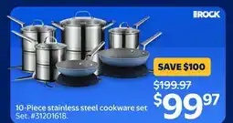Walmart 10-Piece stainless steel cookware set offer