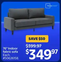 Walmart 76 Indoor fabric sofa offer