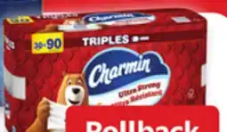 Walmart Charmin bathroom tissue 30 triple rolls offer