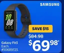 Walmart Samsung Galaxy Fit3 offer
