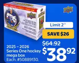 Walmart UPPER DECK 2025 — 2026 Series One hockey mega box offer