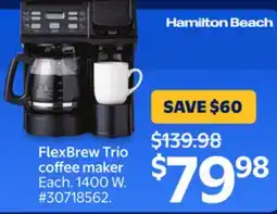 Walmart Hamilton Beach FlexBrew Trio coffee maker offer