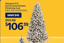 Walmart Alupssuc 6.5' pre-lit snow flocked Christmas tree offer