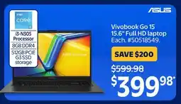 Walmart ASUS Vivobook Go 15 15.6 Full HD Laptop offer