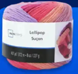 Walmart Mainstays lollipop acrylic yarn 200 g offer