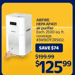Walmart AIRFIRE HEPA AP401 air purifier offer