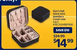 Walmart Don't AsK black mini jewellery travel case offer