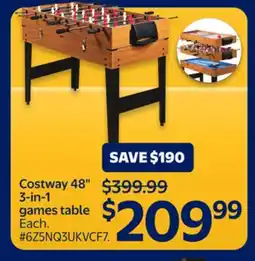 Walmart Costway 48 3-in-1 games table offer
