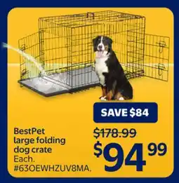 Walmart BestPet large folding dog crate offer