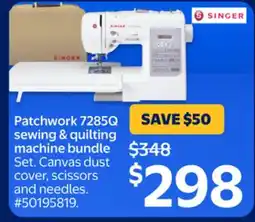 Walmart Singer Patchwork 7285Q sewing & quilting machine bundle offer