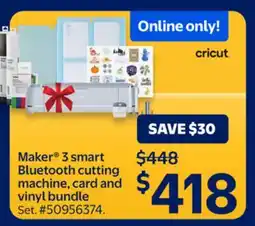 Walmart Maker 3 smart Bluetooth cutting machine, card and vinyl bundle offer