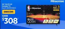 Walmart Hisense 50 QLED 4K Google TV offer