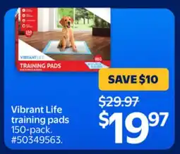 Walmart Vibrant Life training pads offer