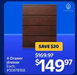 Walmart 4-Drawer dresser offer