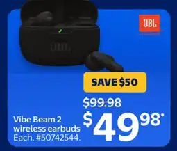Walmart JBL Vibe Beam 2 wireless earbuds offer