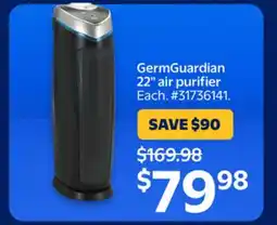 Walmart GermGuardian 22 air purifier offer