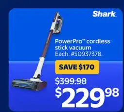 Walmart Shark PowerPro cordless stick vacuum offer
