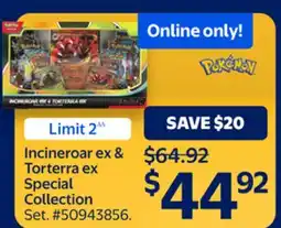 Walmart Incineroar ex & Torterra ex Special Collection offer