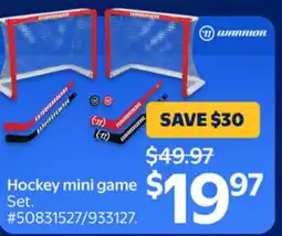 Walmart Warrior Hockey mini game offer