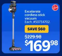 Walmart Hoover Excelerate cordless stick vacuum offer