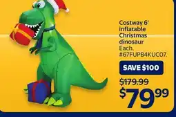 Walmart Costway 6' inflatable Christmas offer