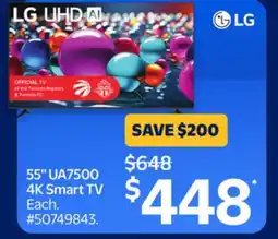 Walmart LG 55 UA75004K Smart TV offer