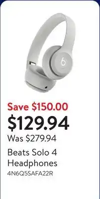 Walmart Beats Solo 4 Headphones offer
