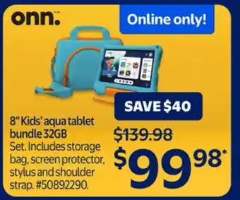 Walmart 8 Kids' aqua tablet bundle 32GB offer