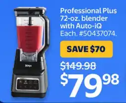 Walmart Ninja Professional Plus 72-oz. blender with Auto-iQ offer