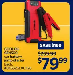 Walmart GOOLOO GE4500 car battery jump starter offer