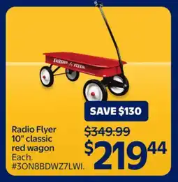 Walmart Radio Flyer 10 classic red wagon offer