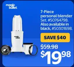 Walmart Magic Bullet 7-Piece Personal Blender offer