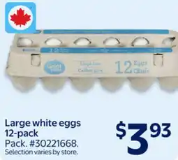 Walmart Large white eggs 12-pack offer