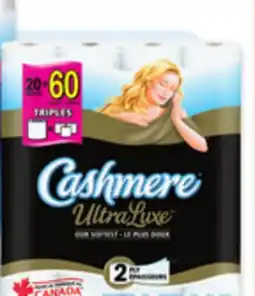 Walmart Cashmere bathroom tissue UltraLuxe 20 = 60, 198 sheets per roll offer