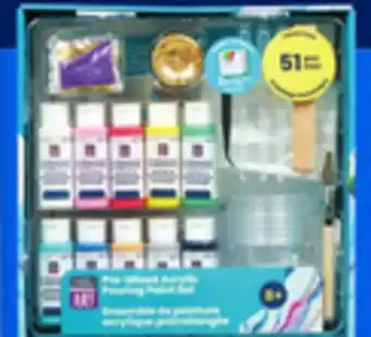 Walmart 51-piece pre-mixed acrylic pouring paint set offer