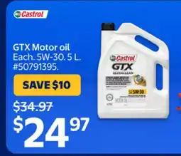 Walmart GTX Motor oil offer