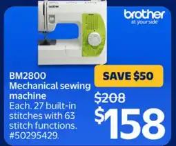 Walmart Brother BM2800 Mechanical sewing machine offer