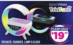 Showcase Speaker, Charger, Lamp & Clock offer