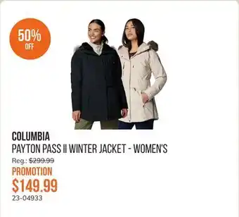 Sail Payton Pass II Winter Jacket - Women's offer