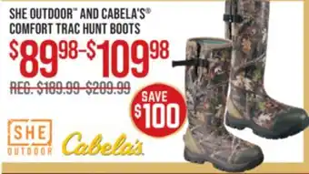 Cabela's Cabela's SHE OUTDOOR AND CABELA'S COMFORT TRAC HUNT BOOTS offer