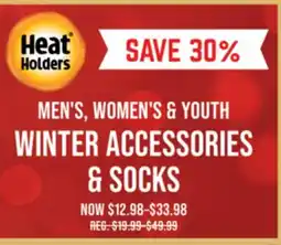 Cabela's MEN'S, WOMEN'S & YOUTH WINTER ACCESSORIES & SOCKS offer