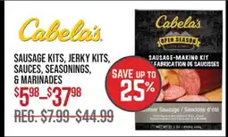 Cabela's Cabela's SAUSAGE KITS, JERKY KITS, SAUCES, SEASONINGS, & MARINADES offer