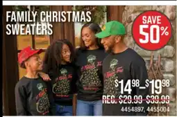 Cabela's FAMILY CHRISTMAS SWEATERS offer