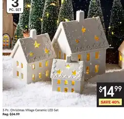 Kitchen Stuff Plus Christmas Village Ceramic LED Set offer