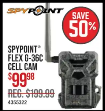 Cabela's SPYPOINT FLEX G-36C CELL CAM offer