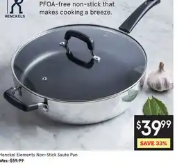 Kitchen Stuff Plus Henckel Elements Non-Stick Saute Pan offer
